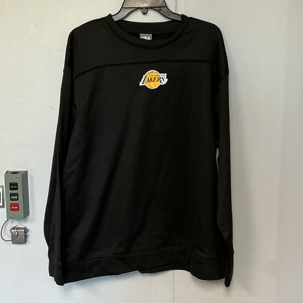 NBA Los Angeles Lakers Black Long Sleeve Shirt with Yellow Logo